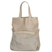 Geanta shopper din piele naturala DiAmanti Brindisi Taupe Deschis D1526